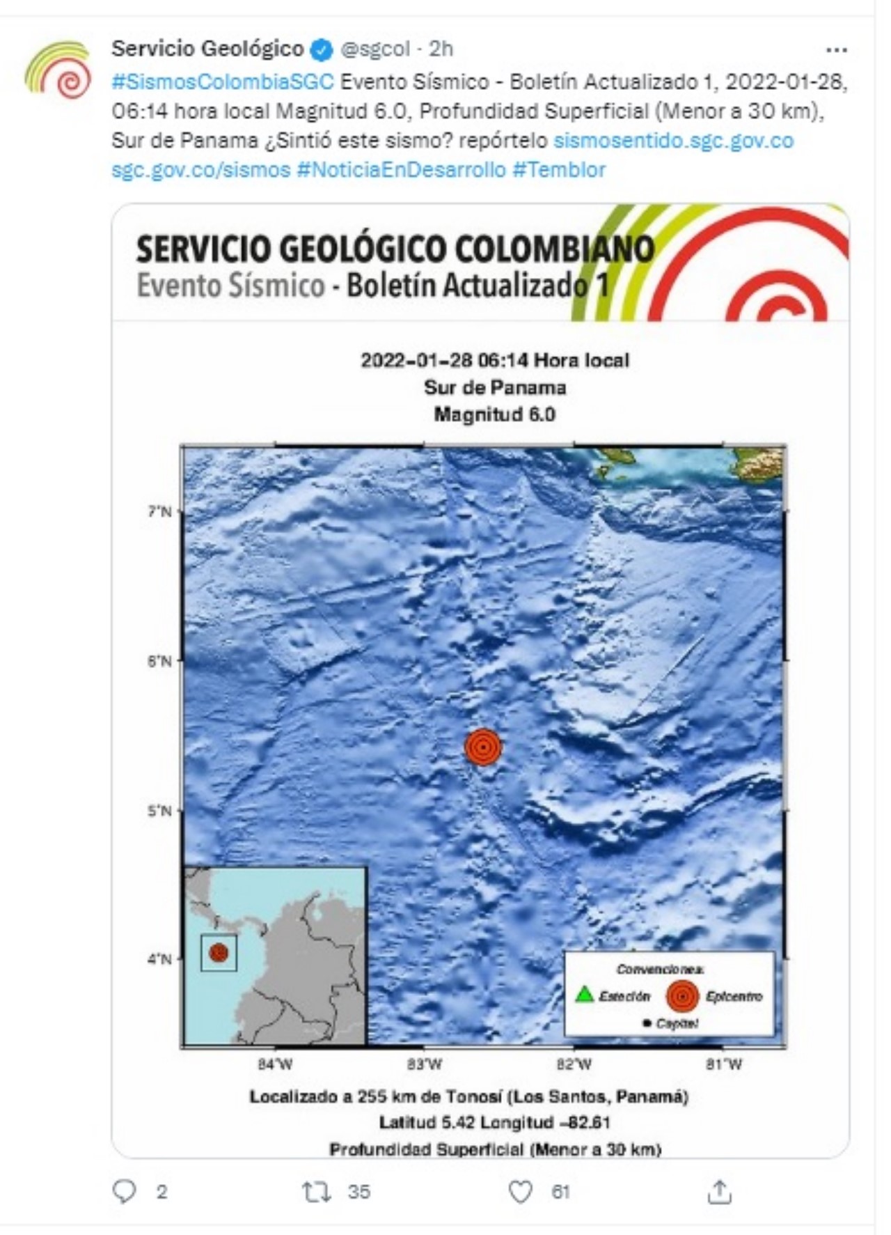 sismo panama 28 de enero