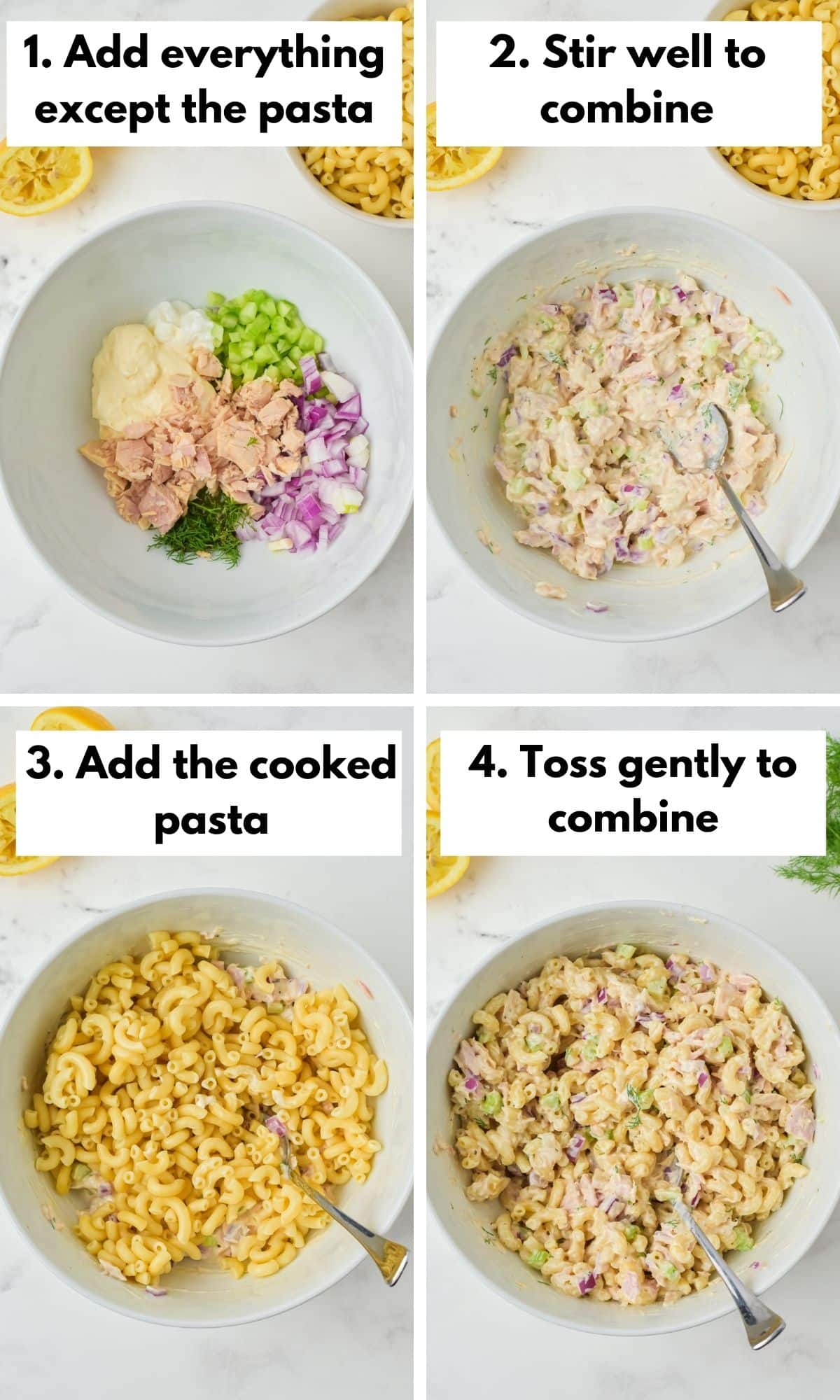 Cómo hacer ensalada de pasta con atún.